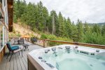 Soak in nature from the hot tub.